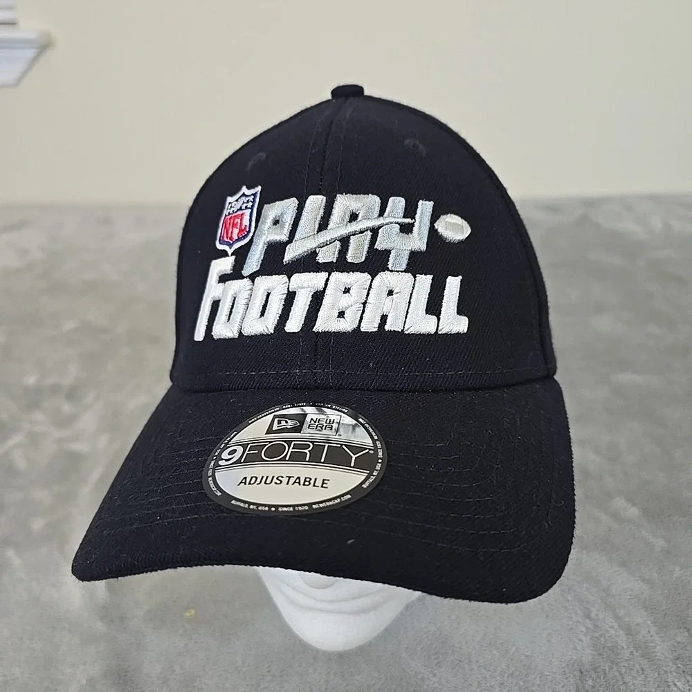 NFL‎ Play Football Embroidered Hat Mens Adjustable Navy Blue New Era 9Forty NFL